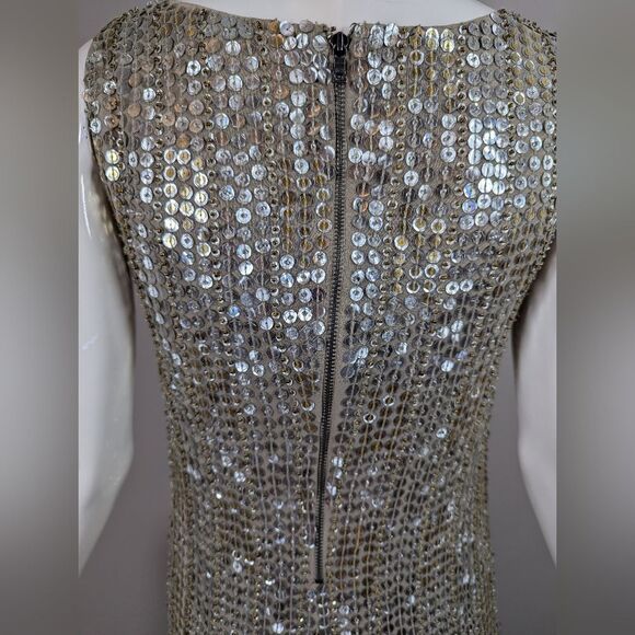 Alice + Olivia Sequin Shift Dress – Size 2 – 100% Silk Lined - Picture 3 of 10